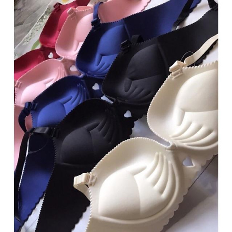 Áo ngực độn dày - Áo ngực mặc áo dài đẹp không gọng chất đúc siêu êm màu da, nàu đen, màu đỏ