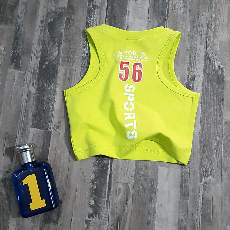 ÁO BA LỖ CROPTOP CHẤT LIỆU MỀM MỊN THÓNG MÁT VÀ ĐỘ CO GIÃN TỐT KIỂU DÁNG PHONG CÁCH CÁ TÍNH THIẾT KẾ HỢP THỜI TRANG SẢN XUẤT TẠI VIỆT NAM DÀNH CHO BÉ TỪ 06KG ĐẾN 26KG MÃ SỐ 012076