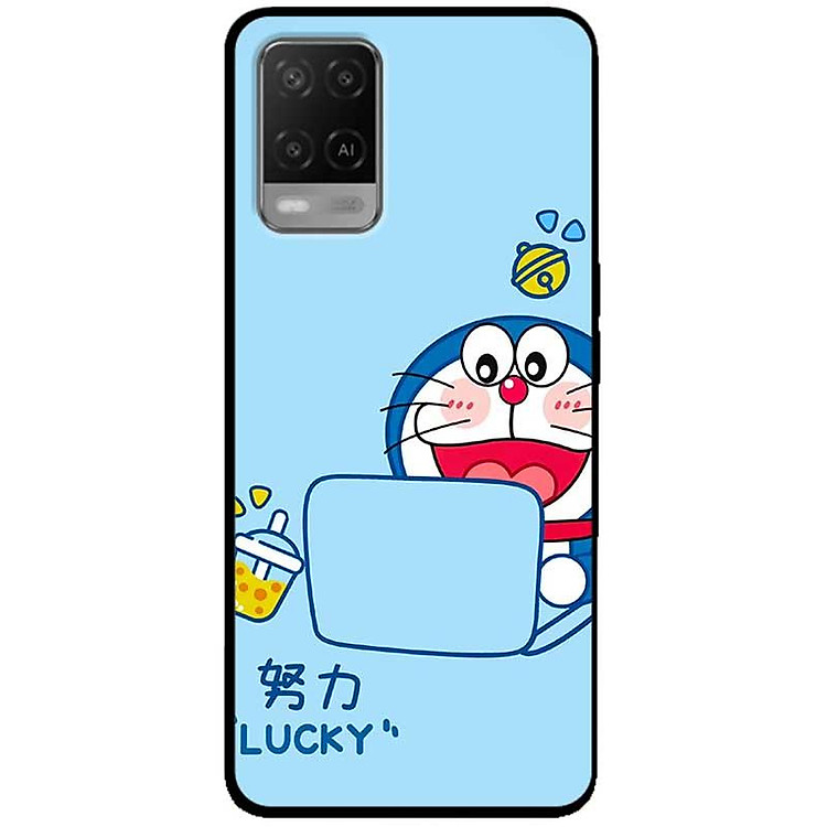 Ốp lưng cho Oppo A54 - A55 - A55s - Oppo A56 5G - Oppo A18 - A38 - A58 - Mèo Lucky - Hàng Chính Hãng