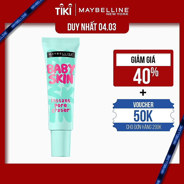 Kem Lót Mịn Da Che Khuyết Điểm Maybelline New York Baby Skin Pore Eraser Primer 22ml