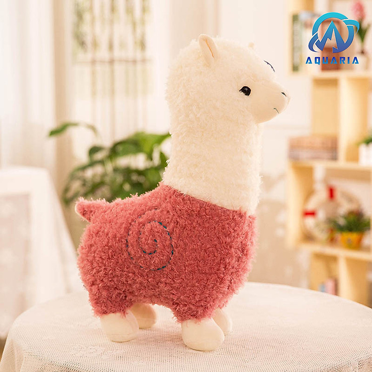Thú Bông Lạc Đà Alpaca (28cm) – Màu Hồng