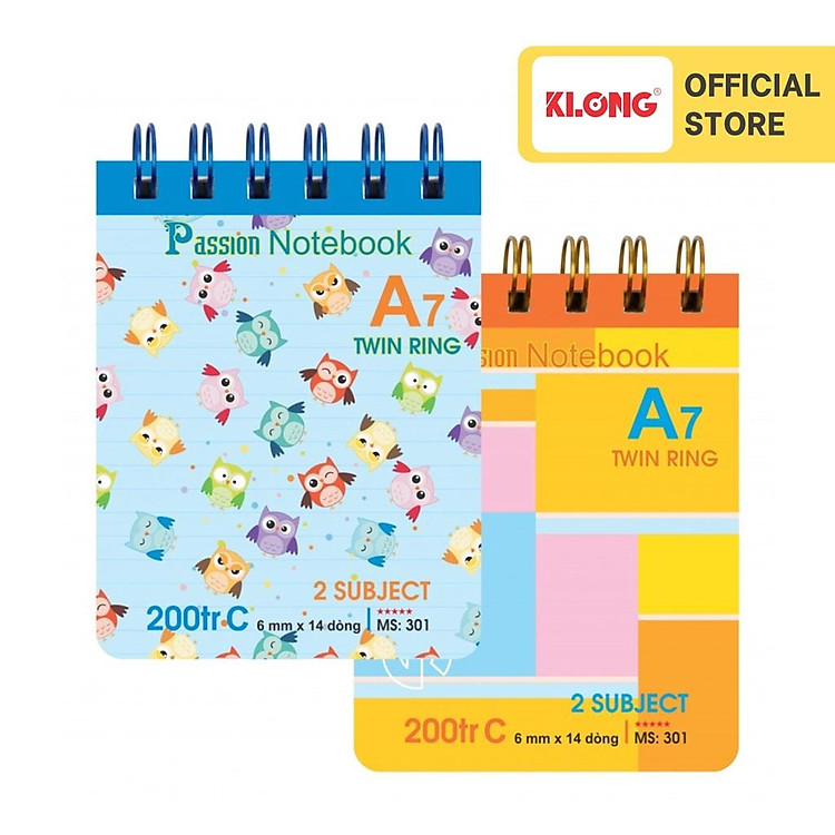 Sổ Kẻ Ngang Lò Xo Kép Bìa Nhựa A7 (200 trang)