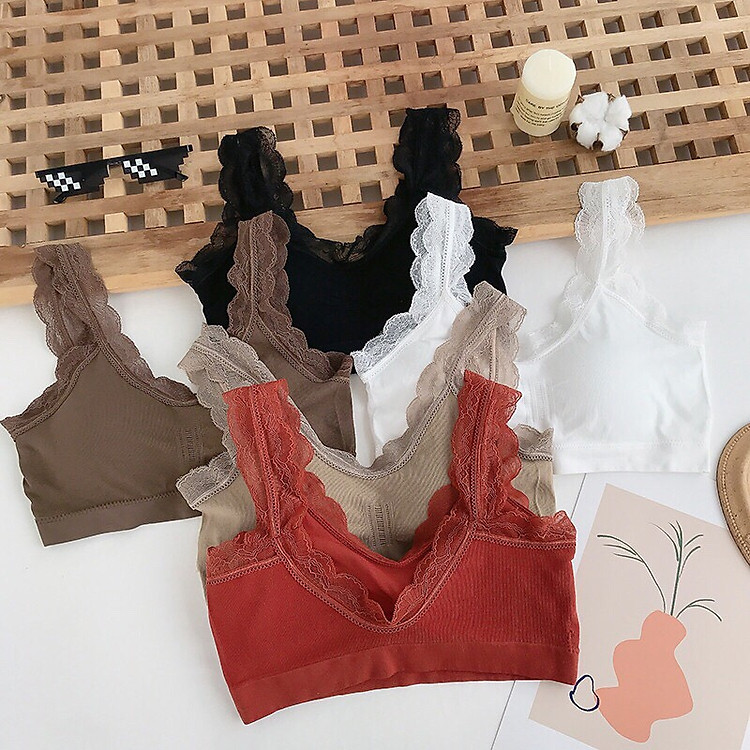 Bra cotton gân tăm tập gym, yoga