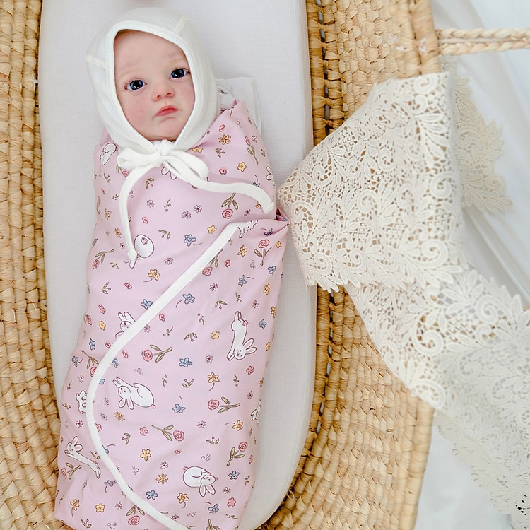 Chăn ấp Rototo Bebe Hoa Thỏ Hồng Chính hãng Tiết kiệm - Hình ảnh 2