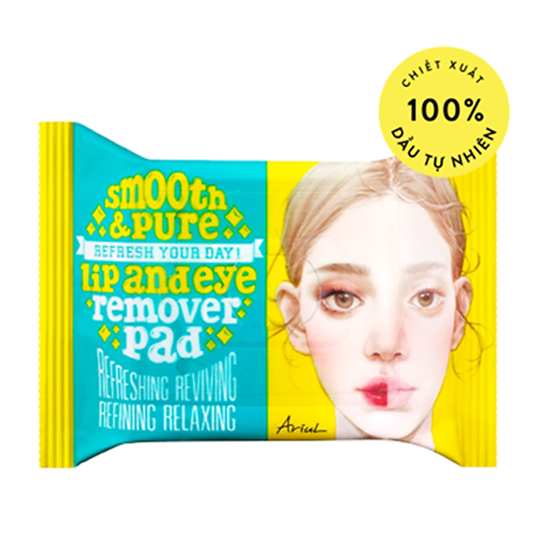 Bông tẩy trang mắt và môi ARIUL SMOOTH & PURE (30 miếng)
