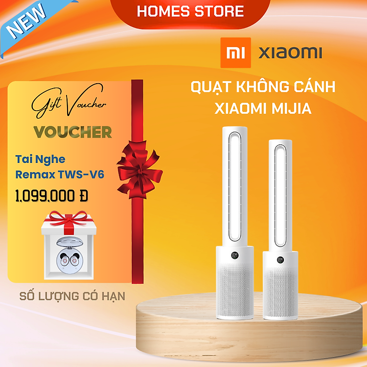 Quạt Không Cánh Lọc Không Khí Xiaomi Mijia 2 In 1 Xoay 150 Độ Khử Khuẩn UV Kết Nối App - Hàng Nhập Khẩu