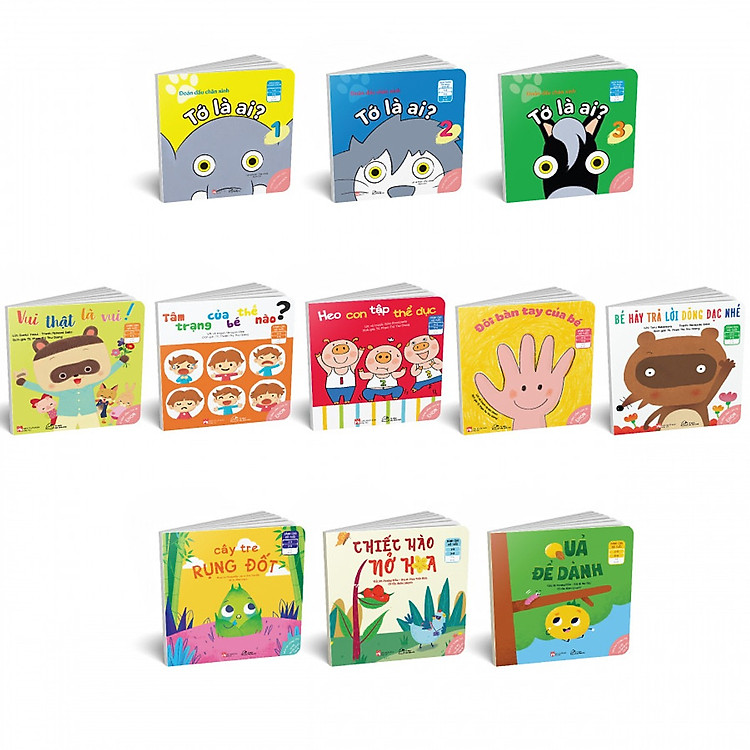 Combo 11 cuốn Ehon kỹ năng sống + Kích thích thị giác "Đoán dấu chân xinh" + "Có một truyện cổ mới" cho bé 0 - 6 tuổi (Tái bản 2019)
