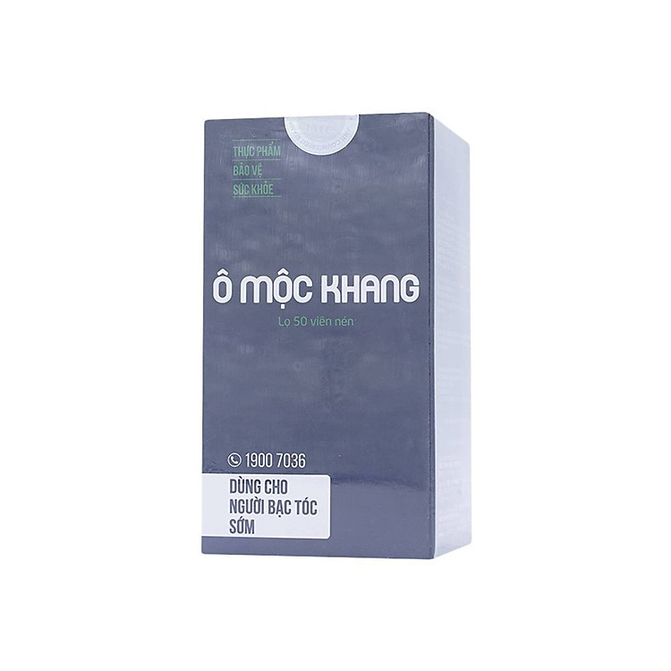 Ô Mộc Khang giảm tóc bạc sớm, kích thích mọc đen tóc-Hộp 50 viên