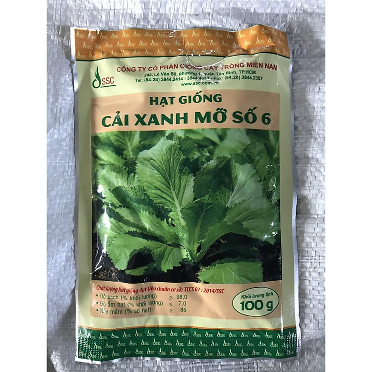 Cải bẹ xanh mỡ số 6 ( gói 100gam)
