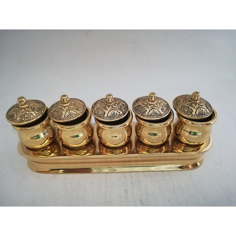 Bộ khay nước trơn bằng đồng 5 ly