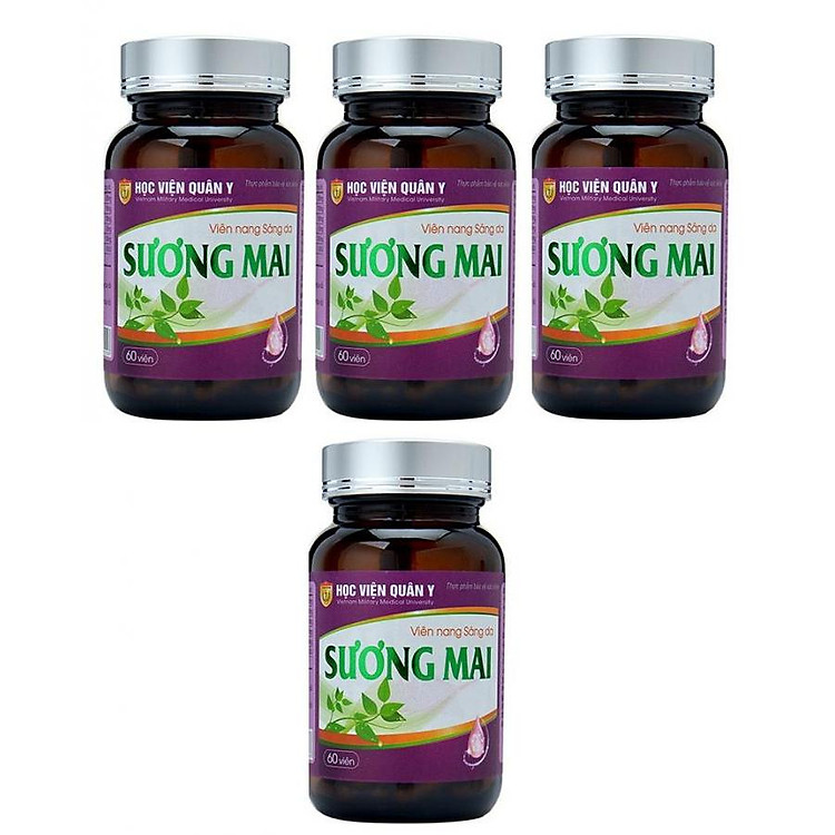 Bộ 4 hộp viên uống sáng da hỗ trợ trị thâm nám hỗ trợ trị tàn nhang Sương Mai Học viện quân y ( 60 viên/ hộp)- HÀNG CHÍNH HÃNG