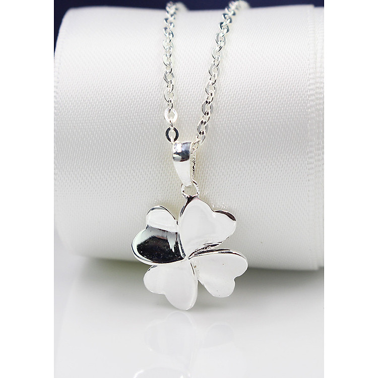 Dây chuyền bạc nữ mặt cỏ 4 lá DCN0251