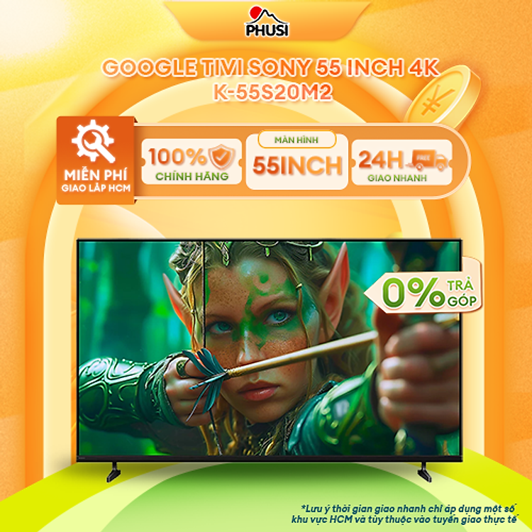 Google Tivi Sony 4K 55 inch K-55S25VM2 - Mẫu Mới 2025 - Hàng Chính Hãng, Mới 100%