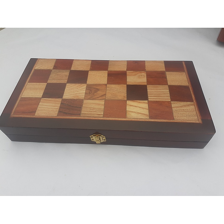 Bàn cờ vua gỗ tự nhiên 35x36cm Chính hãng Giá rẻ - Hình ảnh 2