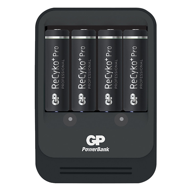 Bộ Máy Sạc Gp Batteries Pb570 Gs Plug Kèm 4 Viên Pin Sạc Gp Batteries Recyko+ Pro Aa - 2000Mah
