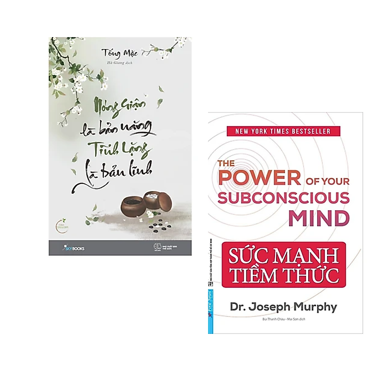 Combo 2 cuốn sách Tư Duy - Kĩ Năng Sống: Sức Mạnh Tiềm Thức (Tái Bản) + Nóng Giận Là Bản Năng , Tĩnh Lặng Là Bản Lĩnh