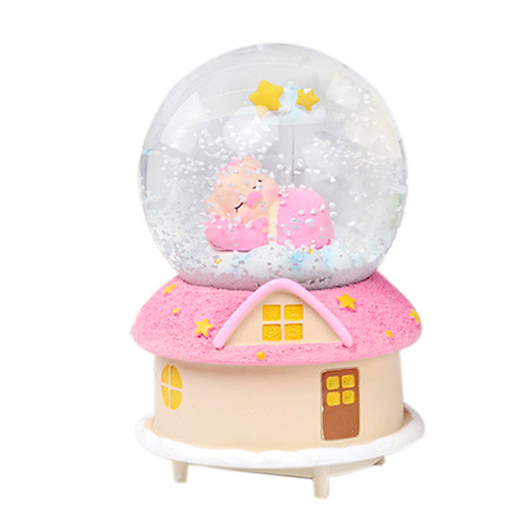 Hộp nhạc quả cầu tuyết - Heo sữa ngủ ngon