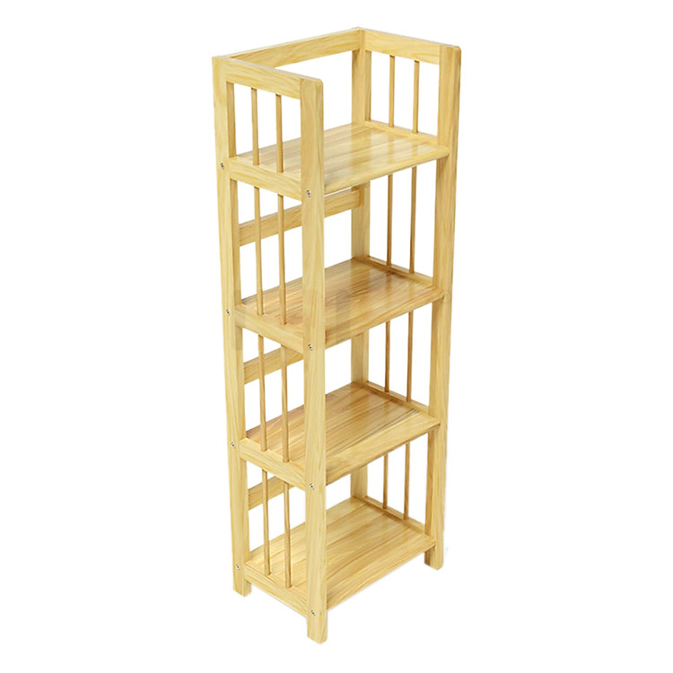 Kệ Sách 4 Tầng Gỗ Cao Su IBIE HB440RN (40cm) - Màu Tự Nhiên