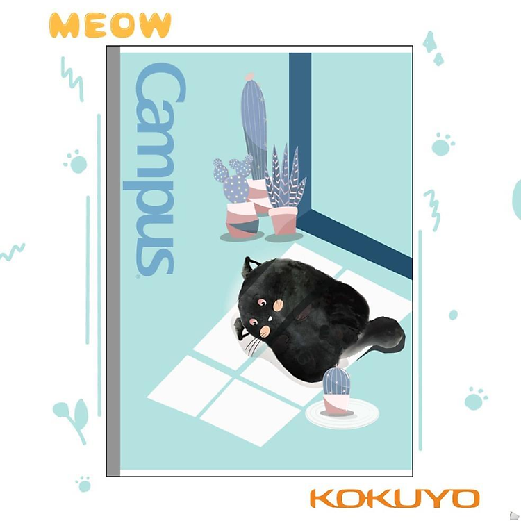 Vở Kẻ Ngang Có Chấm Meow B5 (120 trang)