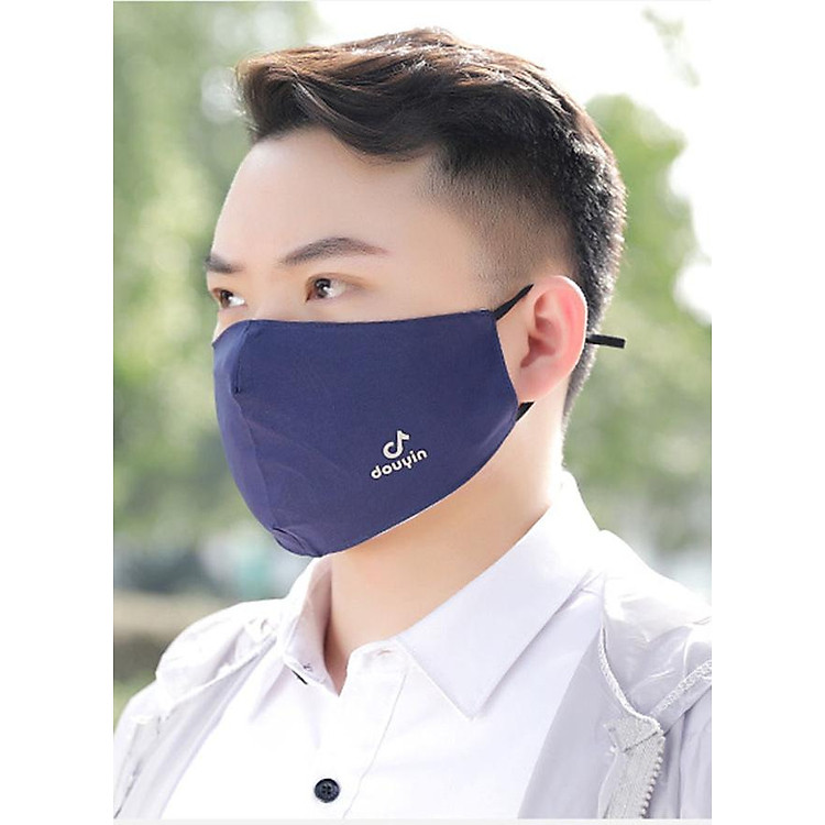 Combo 3 khẩu trang chống bụi cho nam hai lớp có nút cao su định hình quai đeo tai (Nam tính - trơn nhiều màu ngẫu nhiên)
