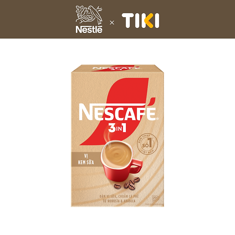 Cà phê hòa tan NESCAFÉ 3in1 Vị Kem Sữa
