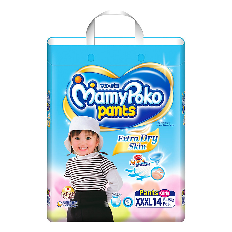 Tã Quần Bé Gái Gói Lớn MamyPoko XXXL14 (14 Miếng)