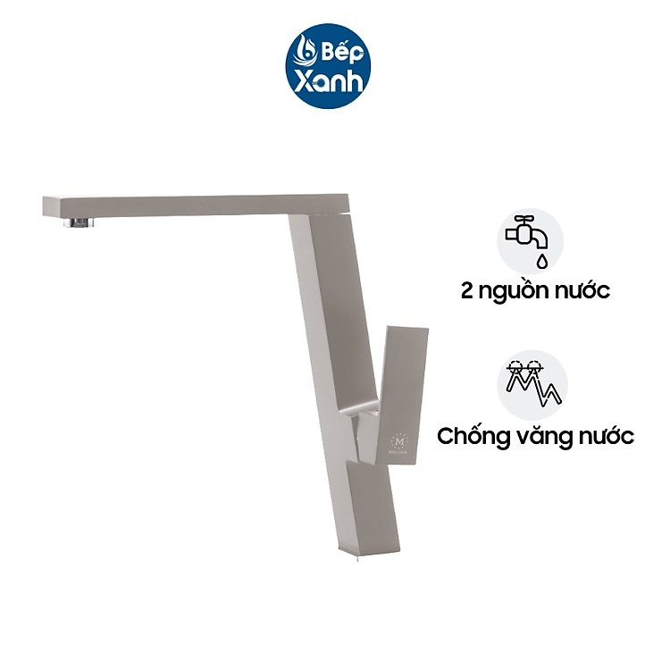 Vòi rửa chén Malloca K131CR - Đồng thau sơn giả đá - Hàng chính hãng