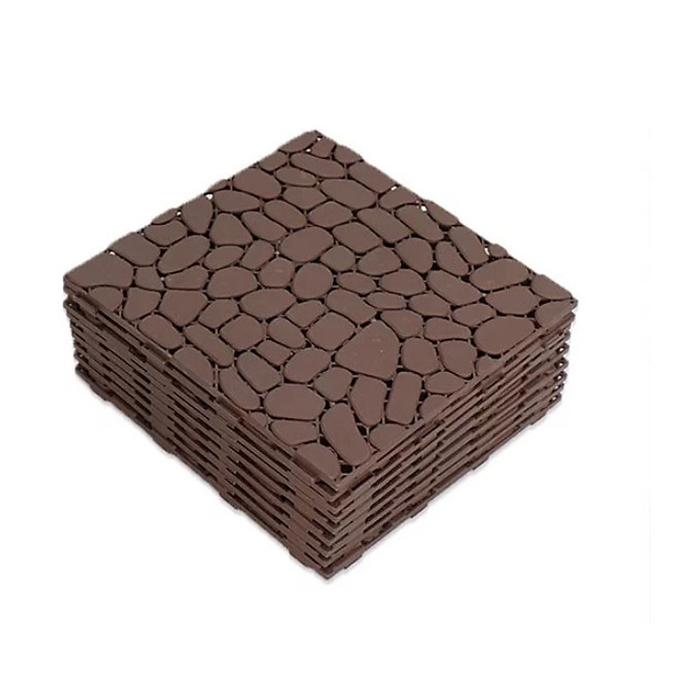 10 Tấm Sàn Gỗ Vỉ Nhựa Hình Viên Sỏi (Nhựa Gỉa Gỗ)