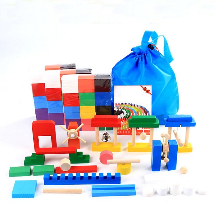 Bộ đồ chơi Domino 360 miếng ghép gỗ xếp hình thông minh cho bé