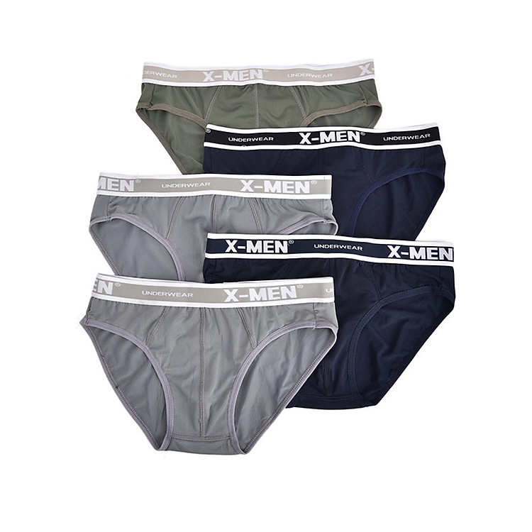 Bộ 5 quần lót cotton nam xmen Pigofashion QX01