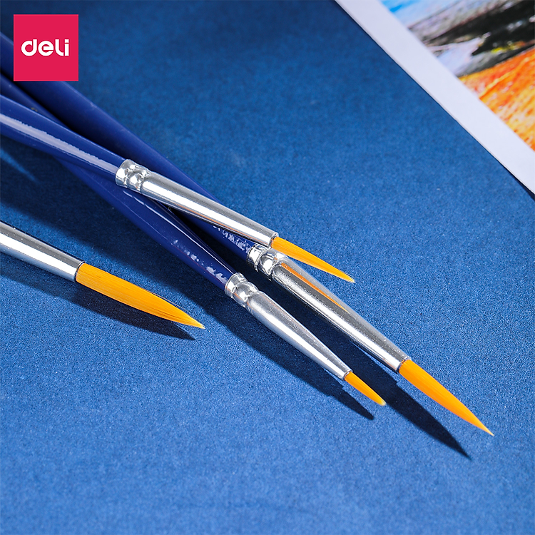 Cọ Vẽ Màu Nước Đầu Tròn & Đầu Dẹt Finenolo Deli (EC281, EC282, EC283) - Ảnh 4