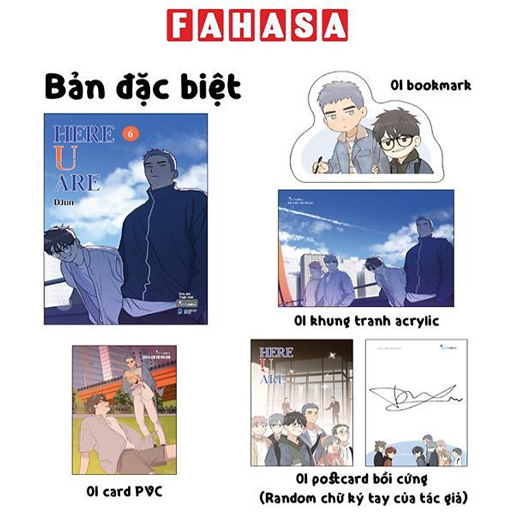 Here U Are - Tập 6 - Bản Đặc Biệt - Tặng Kèm Bookmark Bế Hình Nhân Vật + Postcard Bồi Cứng + Card PVC + Khung Tranh Acrylic