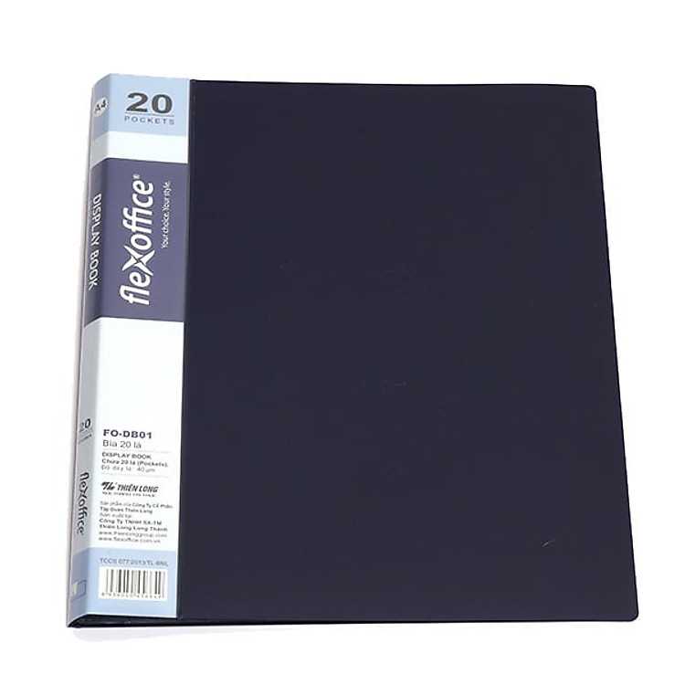 Bìa 20 lá A4 Thiên Long Flexoffice FO (lưu trữ 200 tờ) - Màu xanh đậm - Ảnh 4