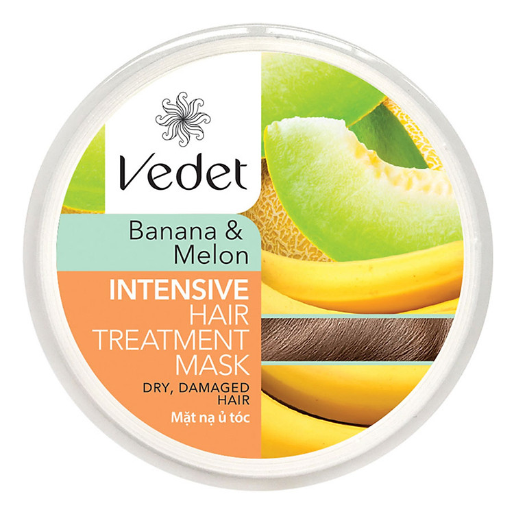 Mặt Nạ Ủ Tóc Chuối + Melon Vedette Suôn mượt (110g)