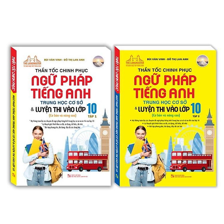 Combo Thần Tốc Chinh Phục Ngữ Pháp Tiếng Anh Trung Học Cơ Sở và Luyện Thi Vào Lớp 10
