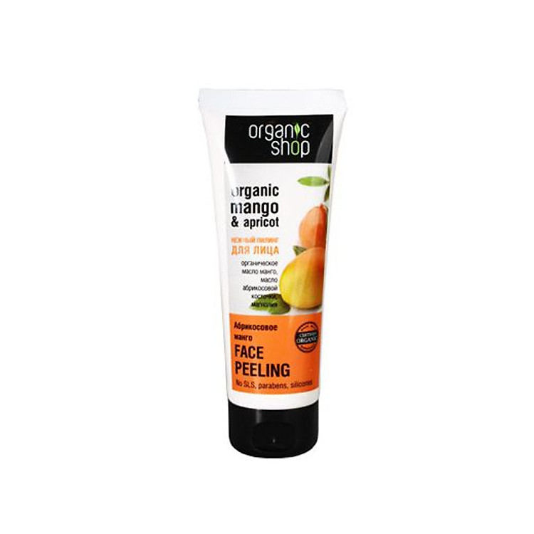 Kem tẩy da chết cho mặt chiết xuất Xoài và Mơ Organic Shop Mango & Apricot 75ml