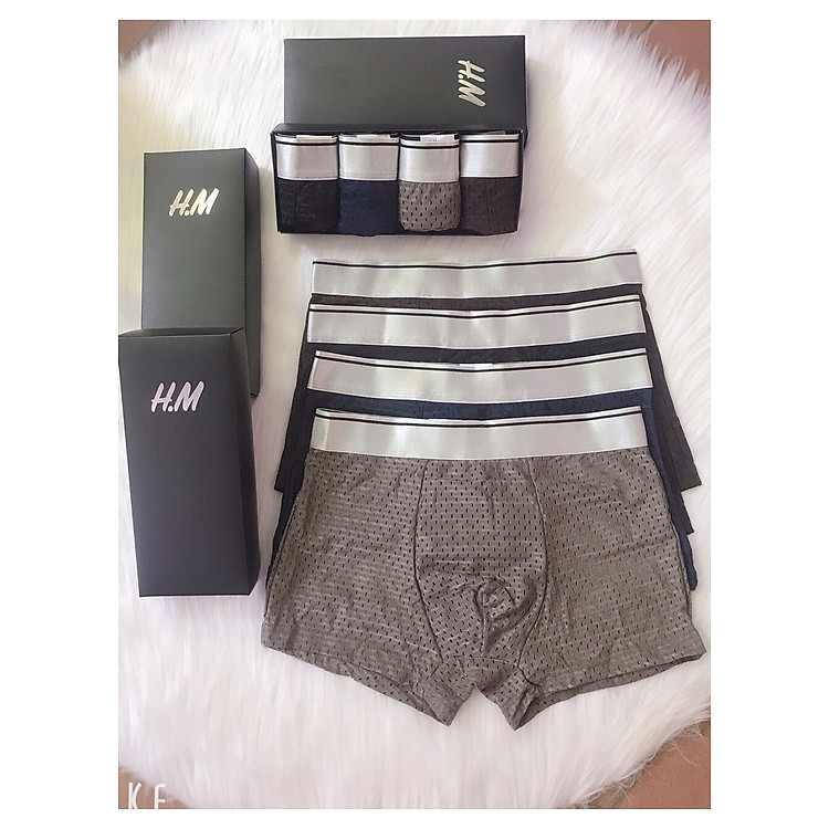 Hộp 4 Sịp Đùi, Quần Lót Boxer Thông Hơi Cao Cấp Dành Cho Nam.