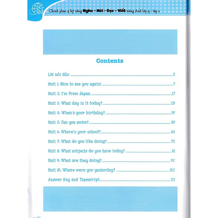 Chinh Phục 4 Kỹ Năng Tiếng Anh Nghe - Nói - Đọc - Viết Lớp 4 (Tập 1) - Ảnh 3