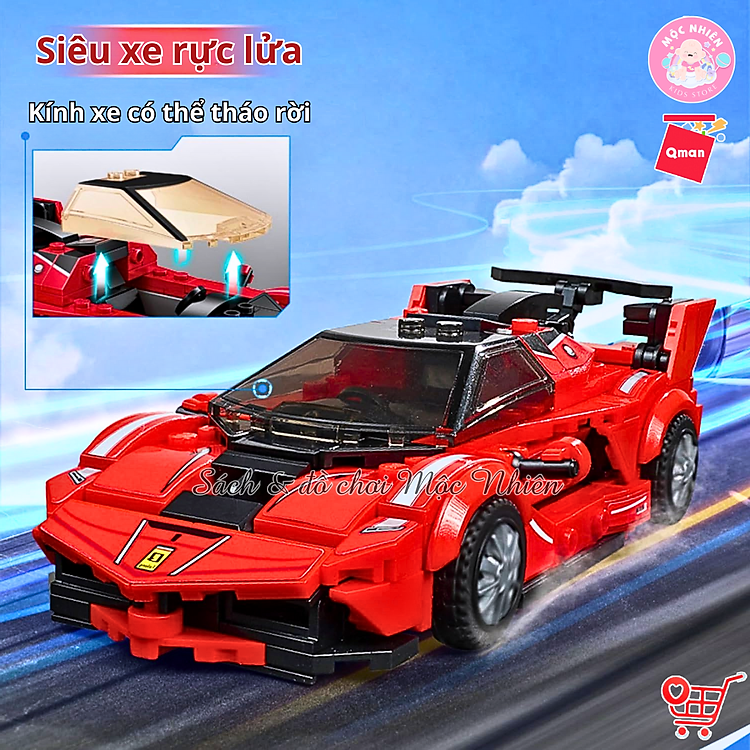 Đồ Chơi Xếp Hình Qman 91002 - Xe Đua Chính hãng Ưu đãi - Hình ảnh 5