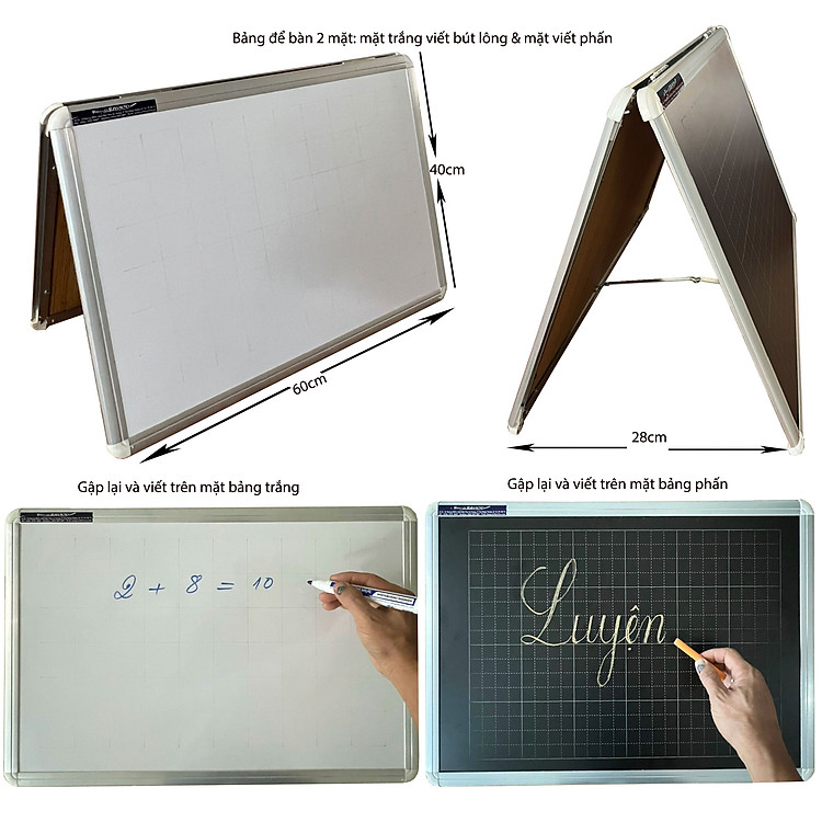 Bảng để bàn viết phấn 40x60cm