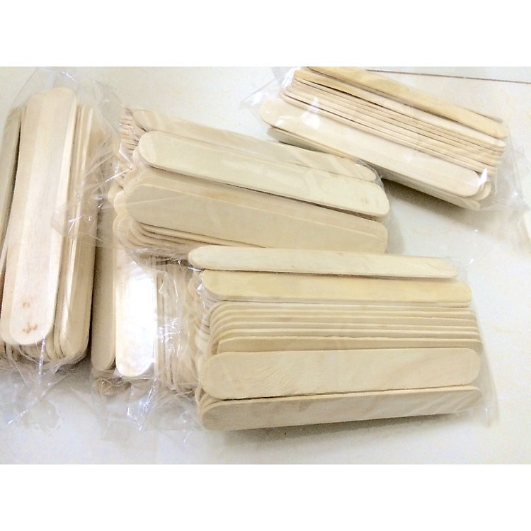 Que kem gỗ làm đồ handmade - que đè lưỡi 500g (Trang Trí Nhà Cửa)