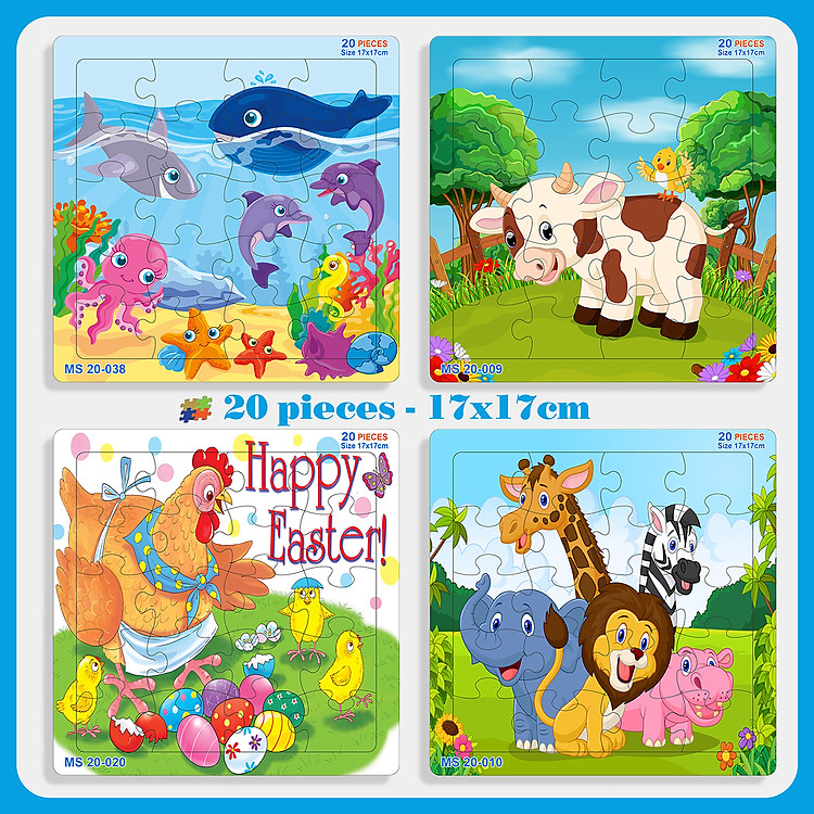 Combo 05 bộ tranh xếp hình động vật Chính hãng Giá rẻ