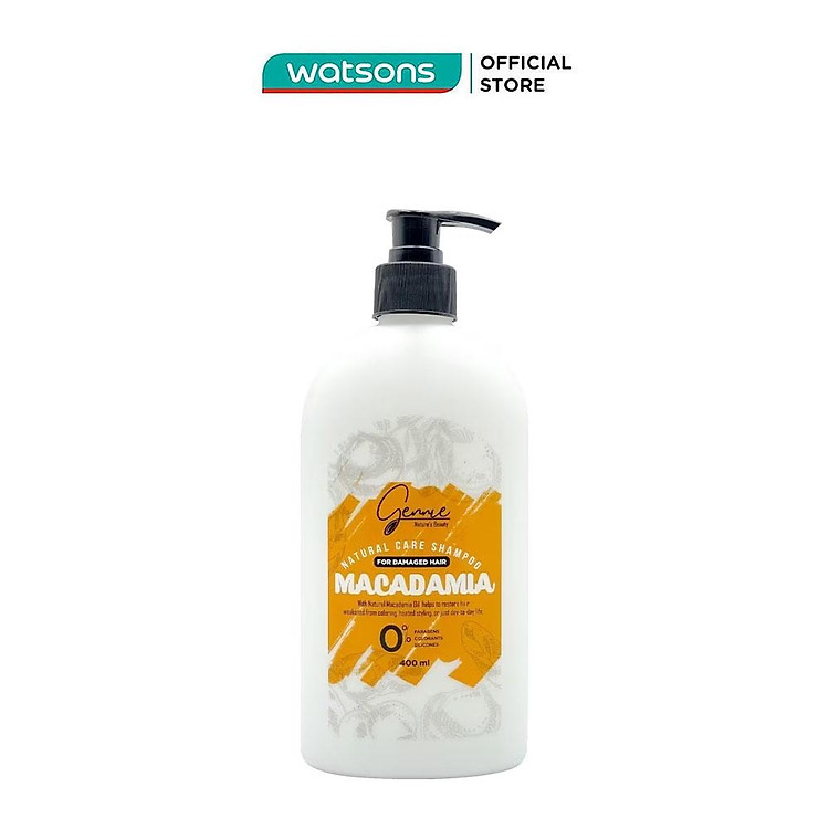Dầu Gội Gennie Natural Care Dầu Hạt Macca Dành Cho Tóc Hư Tổn 400ml