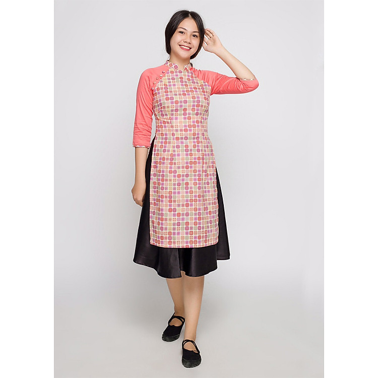 Áo Dài Cách Tân CKR01 FATRALY - Hồng