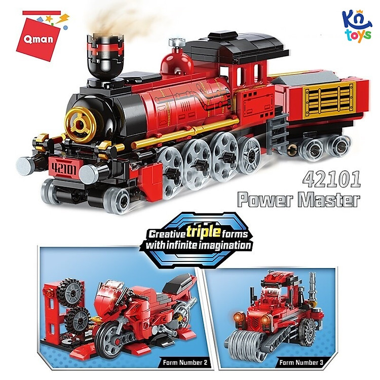 Đồ chơi lắp ráp Qman 42101 - Tàu hỏa Chính hãng Giá tốt - Hình ảnh 3