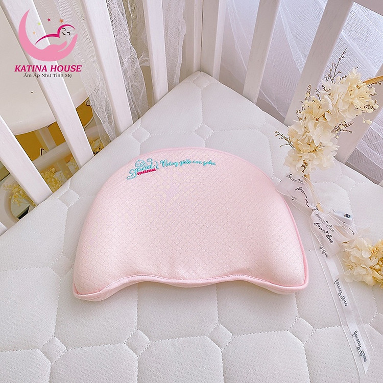 Gối chống bẹp đầu cho trẻ sơ sinh, mềm mại êm ái, giúp định hình đầu cho bé giấc ngủ ngon