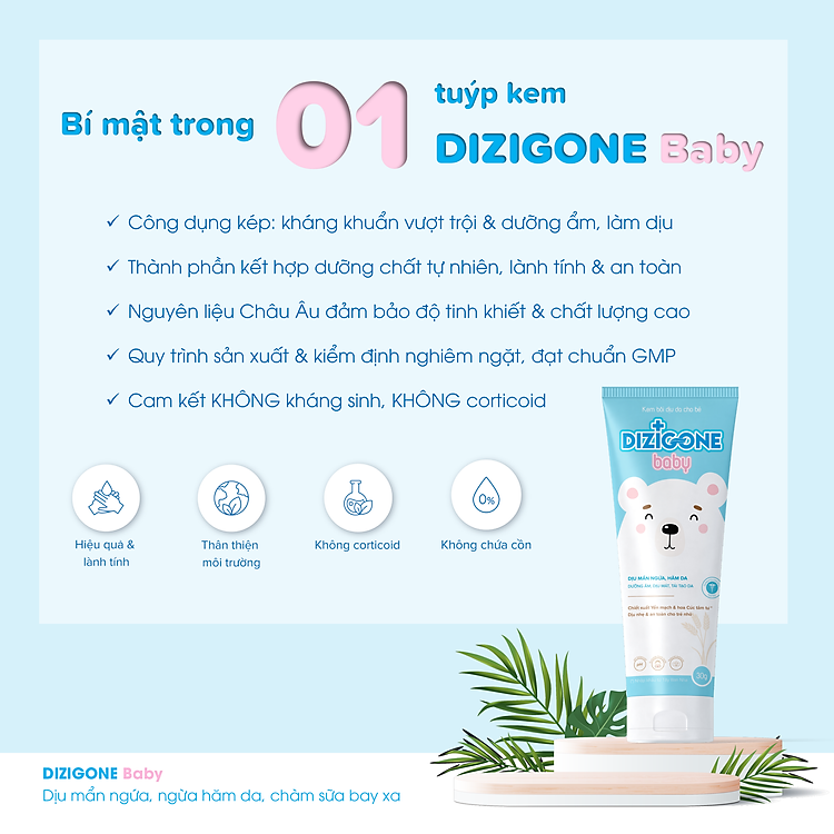 Kem bôi dịu da bé DIZIGONE 30g Chính hãng Ưu đãi - Hình ảnh 3