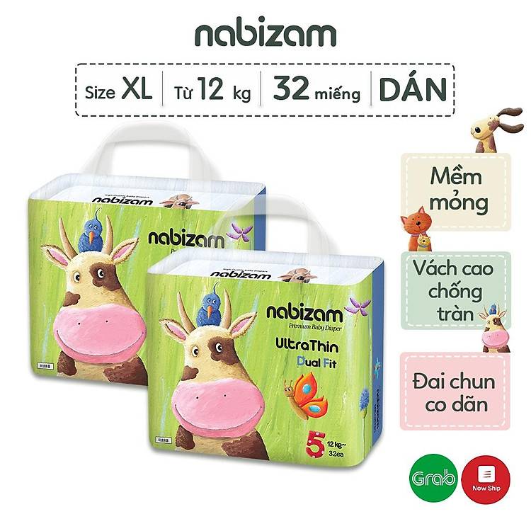 Tham Khảo tại ConCung: Combo 2 Bịch Bỉm NABIZAM Size XL , nhận ngay nhiều Ưu đãi