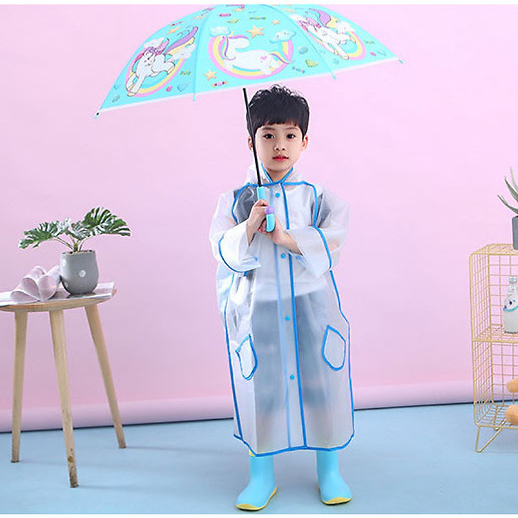 Áo Mưa Vui Vẻ - Áo mưa cao cấp cho bé từ 3 -14 tuổi