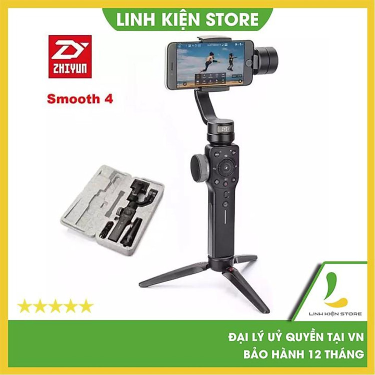 Gimbal chống rung cho điện thoại Zhiyun Smooth 4 - Hàng Chính Hãng
